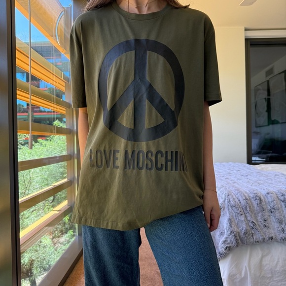 Love Moschino Peace Sign Tee - Picture 1 of 5